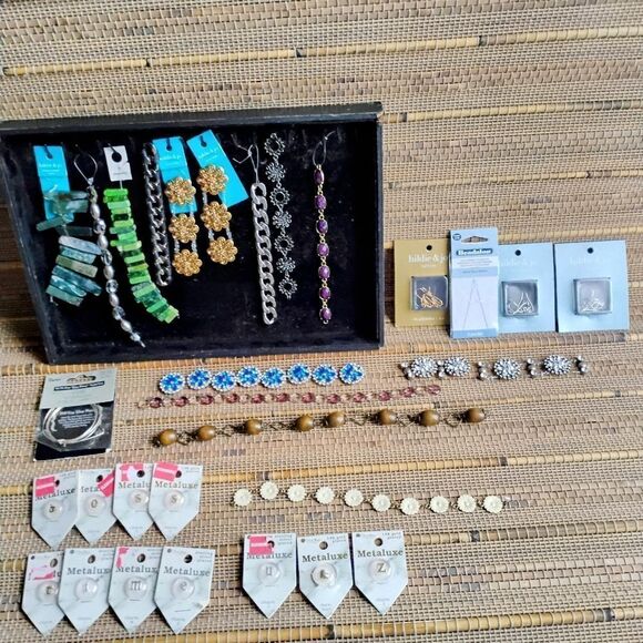 Jewelry Making Supplies Bundle Beads, Stones and Charms All NWOT - Picture 1 of 16